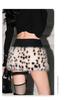 2026 Women's Leopard Print Low-Waist A-Line Mini Skirt – Spicy American Style, Plush, Anti-Exposure, Hip-Hugging