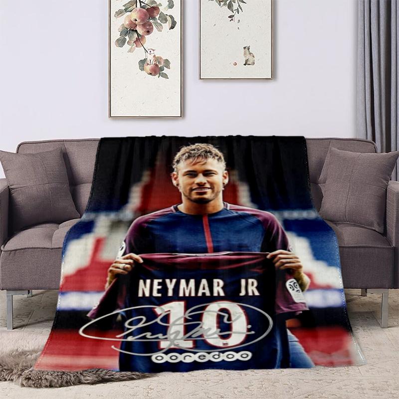 Santos FC Brazilian football player striker Neymar da Silva Santos Júnior blanket portable four season home bed office travel break warm blanket H1