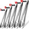 Fried Barbecue Clip Long Non-Slip Handle Stainless Steel Salad Bread Clamp Kitchen Tools Meat Clip Food Tongs 7 9 12 14 16 Inch