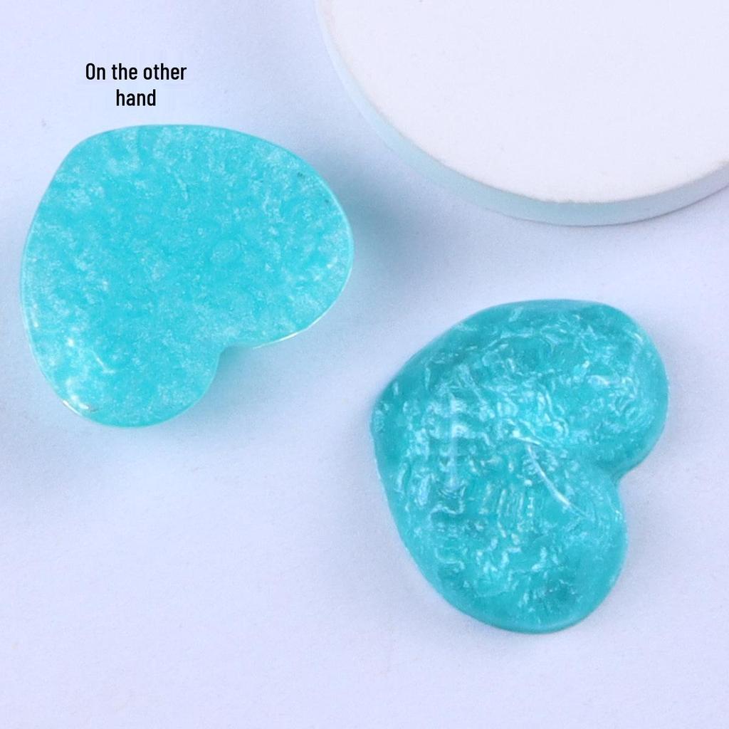 22mm Wavy Heart-Shaped Resin Charms and Hair Accessories