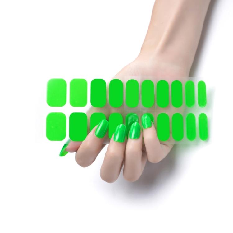 20Pcs/pack Nail Wraps Women Nail Polish Strips Solid Color Fingernail Stickers