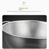 Stainless Steel Colander With Double Handle Food Pasta Strainer Basket With Self-Draining Solid Ring Base Fine Mesh Filter