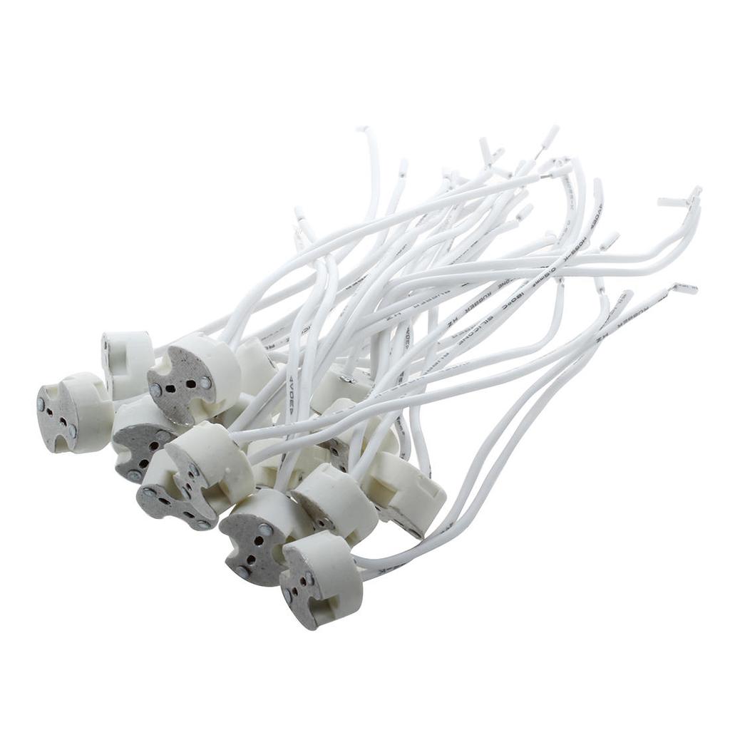 A84E- 15 Pezzi Bianco MR16 GU5.3 Base Portalampada per Lampada LED