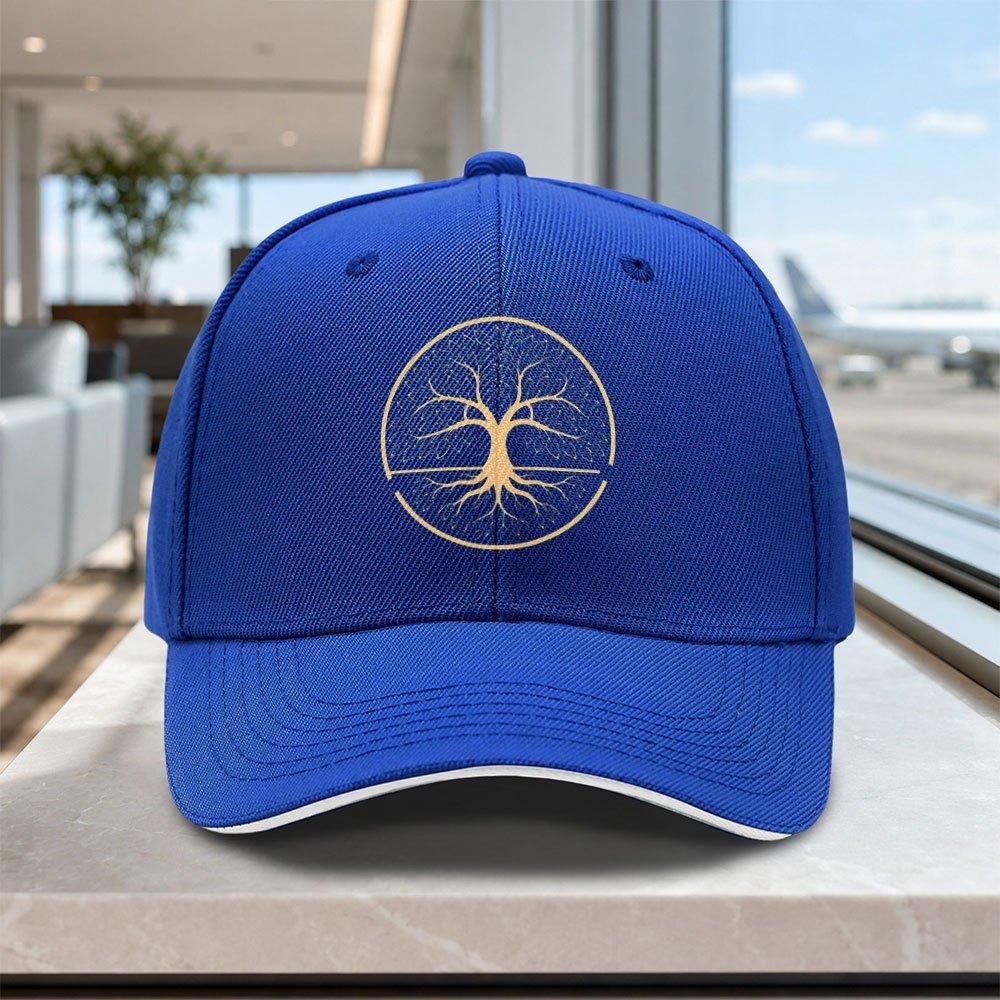 Adjustable Tree of Life Sandwich Cap Lightweight Printed Unisex Hat for Outdoor Weddings Parties Gifts