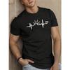Men's Casual Sunrise Graphic Tee - Breathable , Short Sleeve, Round Neck - Perfect for Summer