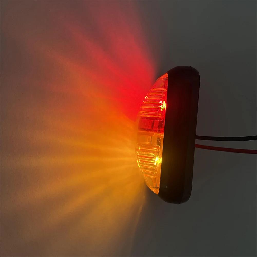 12-24V Car LED Side Marker Lights Square Lights Warning Tail Light Red Yellow Auto Trailer Truck Lorry clearance Lamps