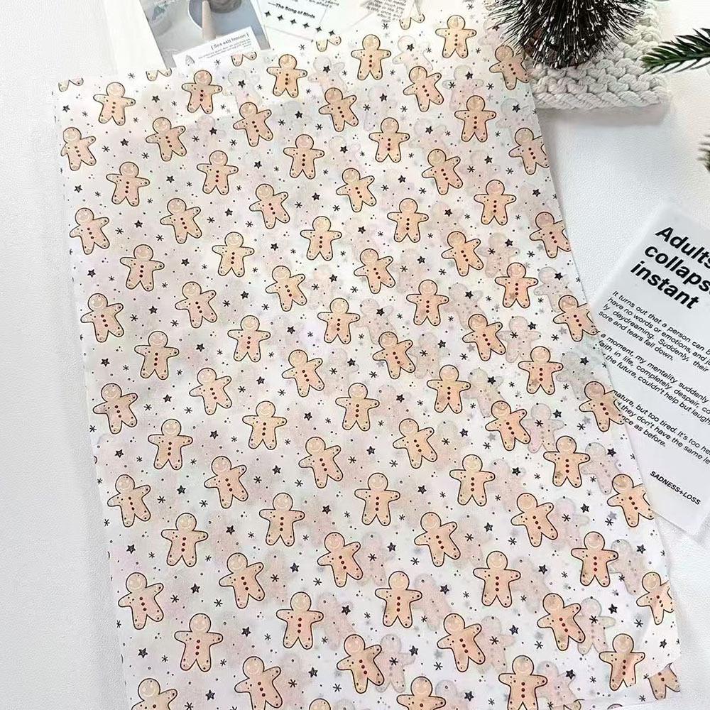 

Рождественская оберточная тишью с пряничным человечком для упаковки одежды и подарков 10 sheets Gingerbread Man 50*35cm