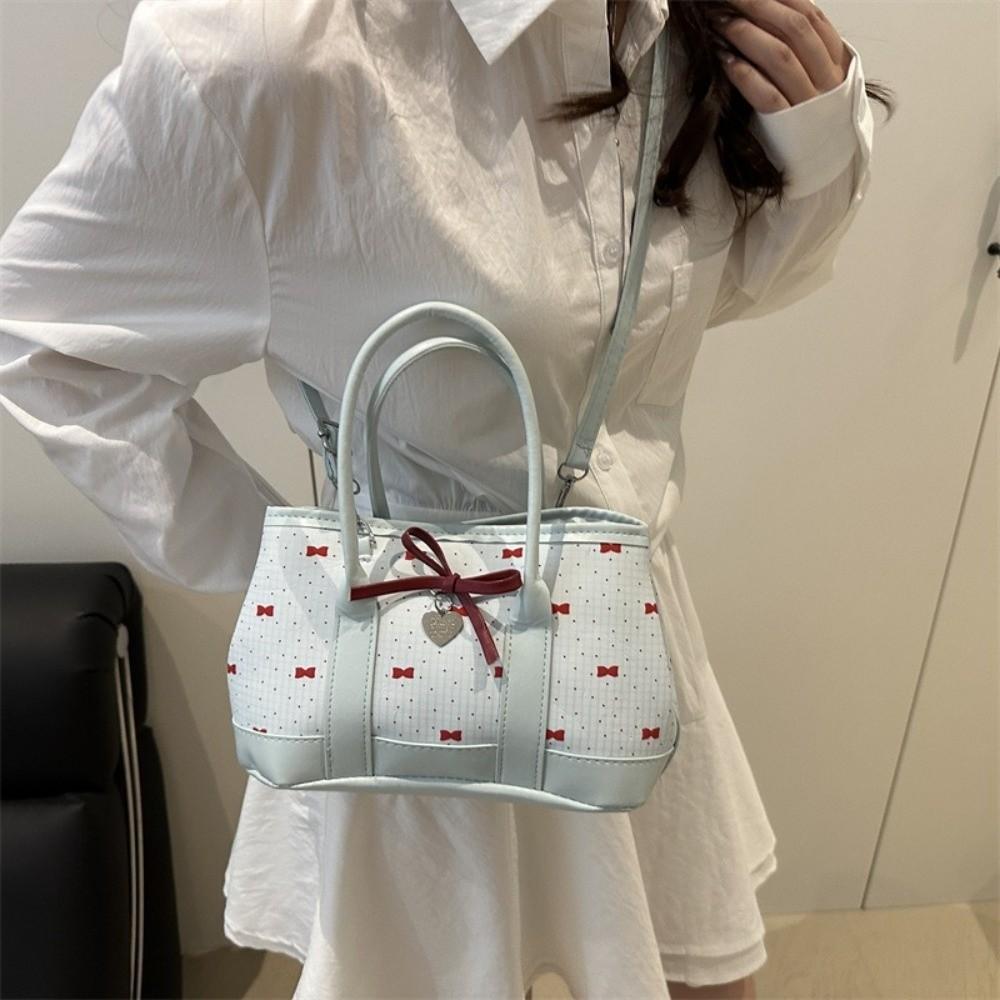 Stylish Bow Shoulder Bag Leisure Women's Handbags Ins Style Bowknot Bucket Bag  Outfits