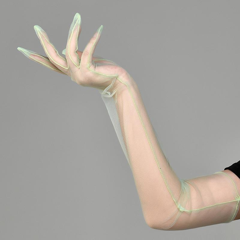 Casual Thin Mesh Lace Gloves Women S Black Silk Sexy Breathable Sunscreen
