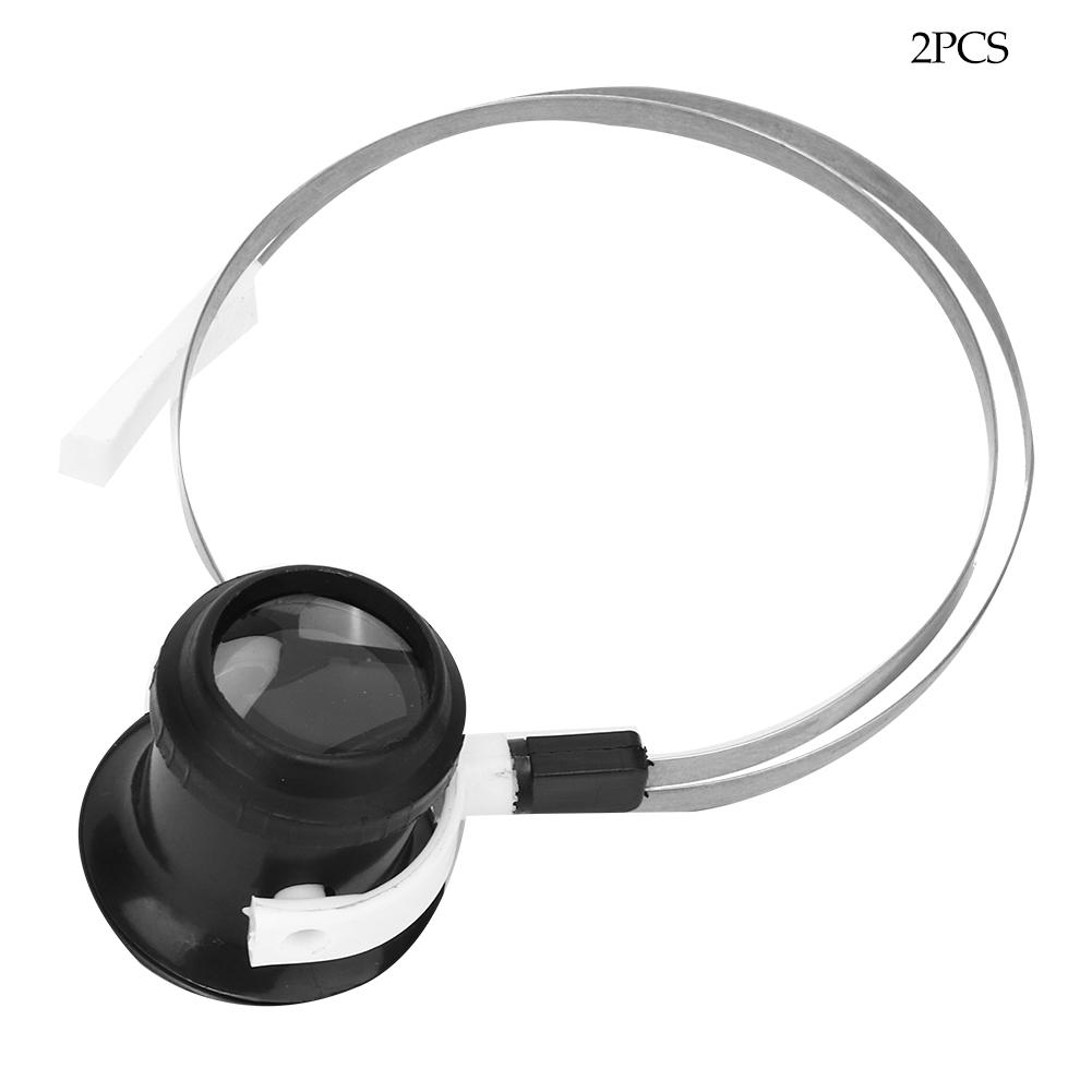 

2pcs Watch Repair Eye Loupe Magnifier with Clamping Ring Watch Repairing Tool