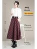 Woolen Plaid Pleated A-line Skirt - 2025 Winter Korean Style
