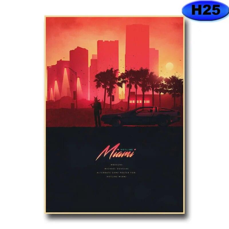 Modern heminredning Målning HD-utskrifter Videospelsaffischer Kraftpapper Vintageaffisch Väggdekor Rum Bar Café Inredning