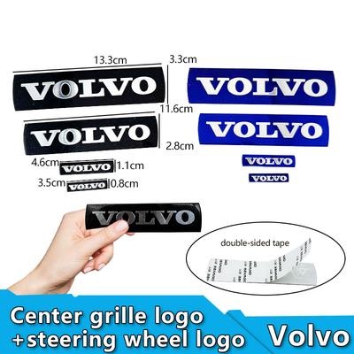 Adesivo Emblema de Grade Frontal de Carro 3D Letras Azul Preto Decoração Para XC60 XC90 S60 S80 V60 C70 S40 C30