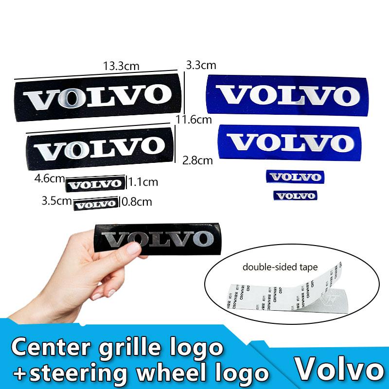 Adesivo Emblema de Grade Frontal de Carro 3D Letras Azul Preto Decoração Para Volvo XC60 XC90 S60 S80 V60 C70 S40 C30
