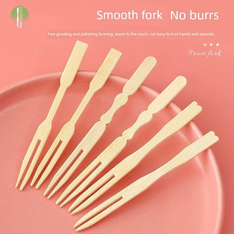 ZISIZ Disposable Bamboo Fruit Forks