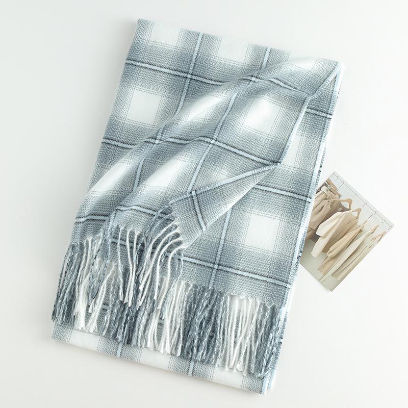 Damen High-End 2025 Karoschal: Imitation Kaschmir, Koreanischer Stil, Vielseitiger Herbst/Winter Warmer Nackenwärmer Schal.