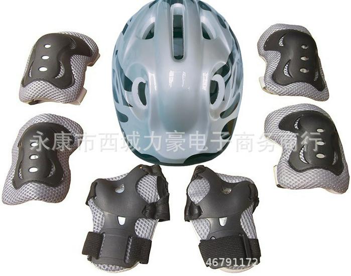 Dětská 7dílná bezpečnostní sada pro helmy, kola, brusle a skateboardy