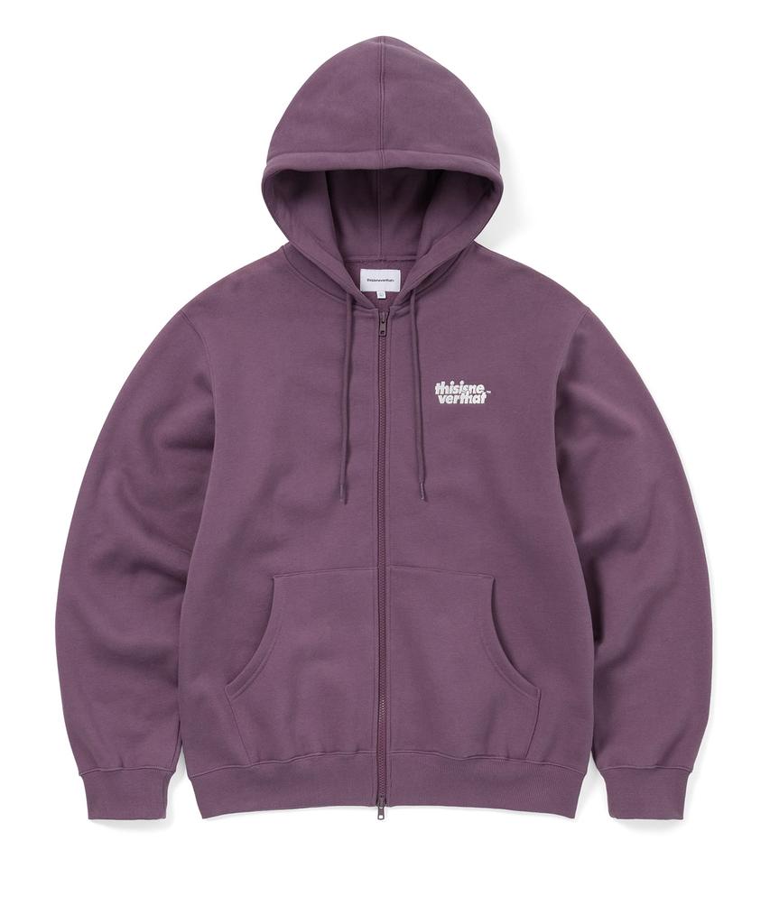 Thisisneverthat Ol-Logo Zip Up Hoodie Maroon