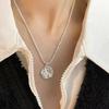 Elegante Damen S925 Sterlingsilber Perlenanhänger Halskette - Leichte Luxus Schlüsselbeinkette
