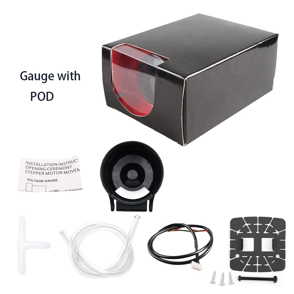 Car Accessories Auto Gauge Universal 52mm 7 Colors Turbo Boost Auto Meter 12V -30-33 PSI -1-2 BAR Turbo Pressure Manometer
