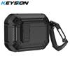 KEYSION Luxury Protective Earphone Case for AirPods Pro 3 2025 Soft TPU+PC Shockproof Cover With Switch Lock Mountaineering Hook