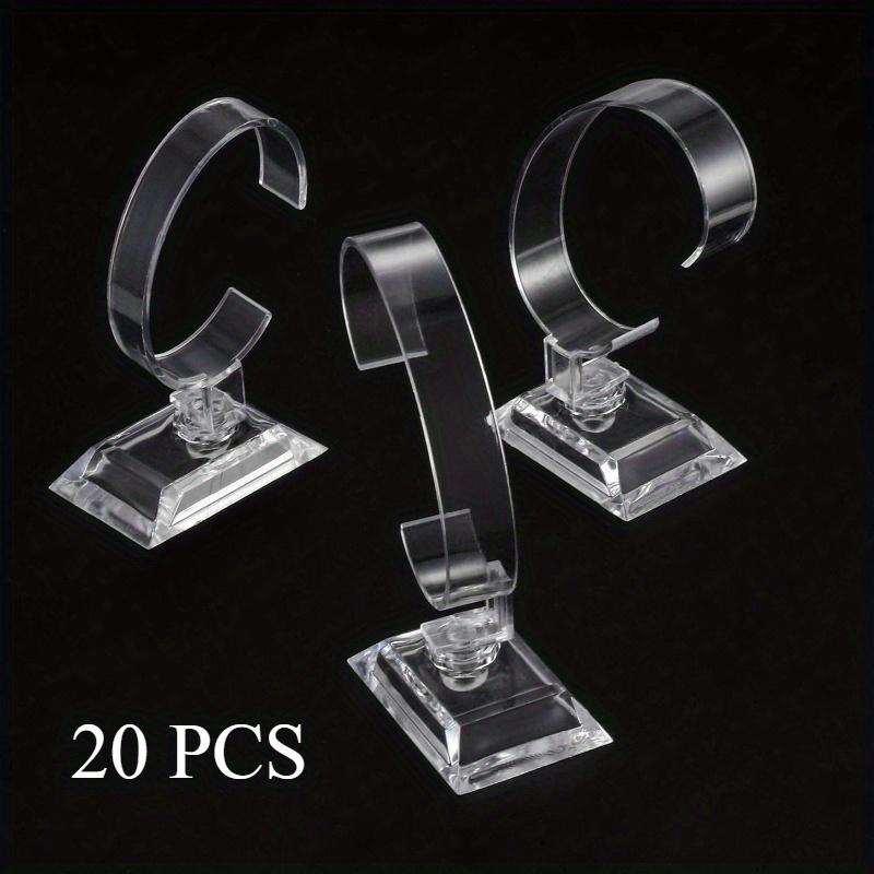 12/20pcs Watch Display Stand Holder Clear Plastic Round Transparent Bracelet Stand Multipurpose Tabletop Watch Jewelry Organizer
