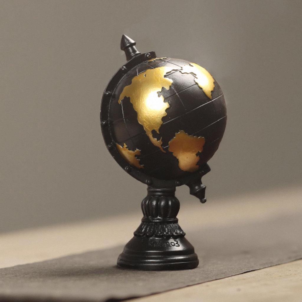 Vintage American-Style Globe Piggy Bank - Creative Resin Ornament