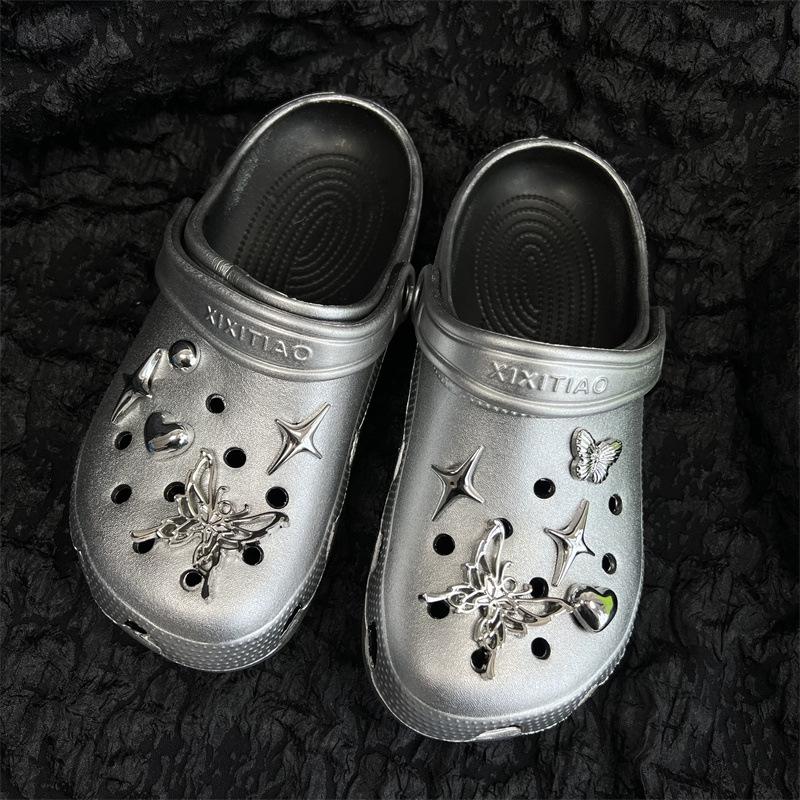 New Style, DIY Accessories for Cave Shoes, Sweet and Cool Punk Style, Silver, Bow Tie, Balloon, Dog, Shoe Flower, Detachable Shoe Buckle