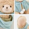 Hug cape bear doll plush toy rag doll children soothing little doll press bed doll home throw pillow