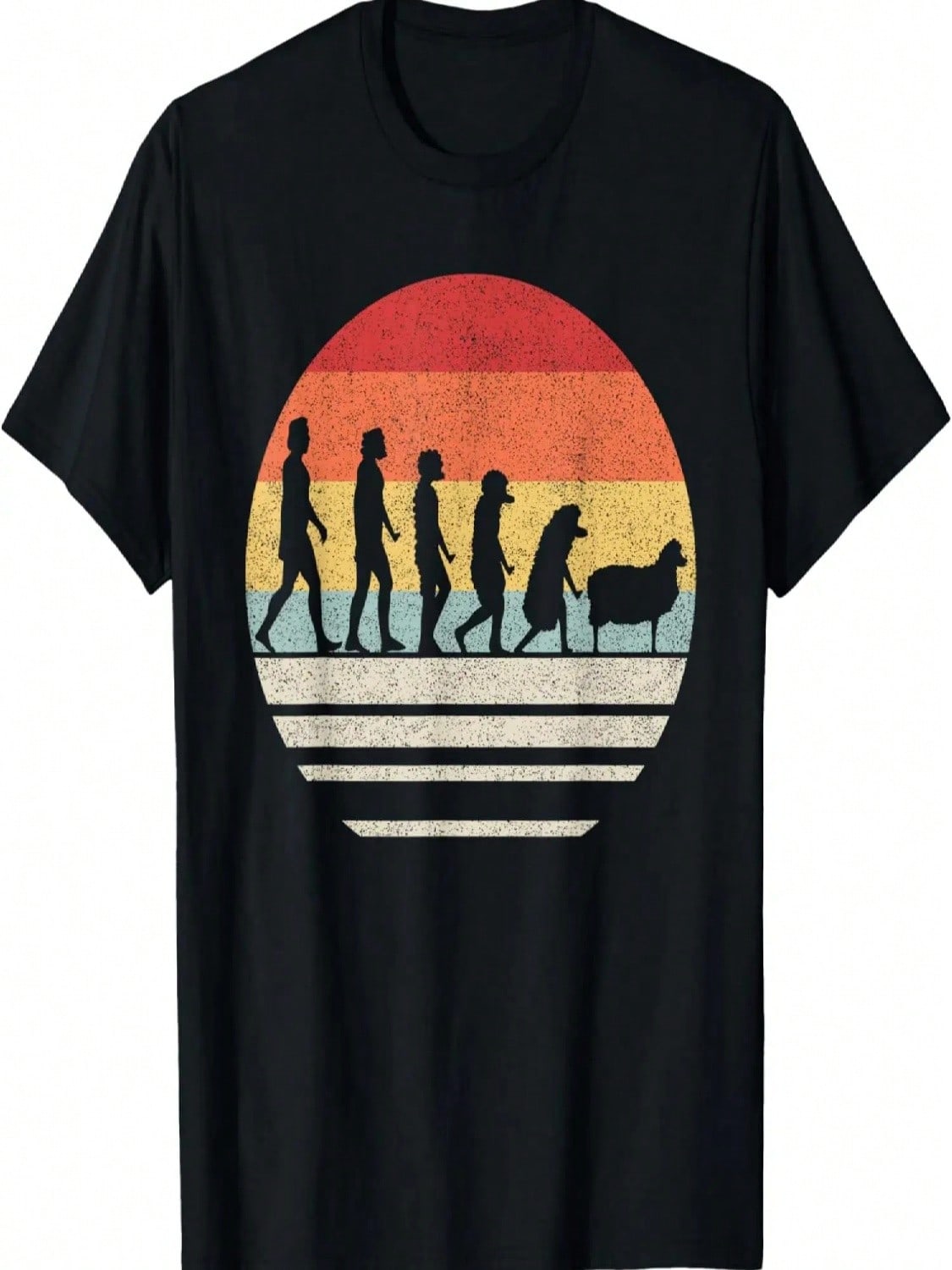 Retro Conspiracy Theorist Human Evolution Wake Up Sheeple T-Shirt S разноцветный