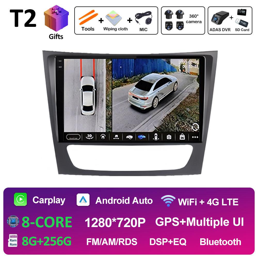 For Mercedes Benz E-class W211 2002 2003 2004 - 2008 GPS Navigation Wireless Carplay DSP Stereo Autoradio QLED IPS Screen WIFI