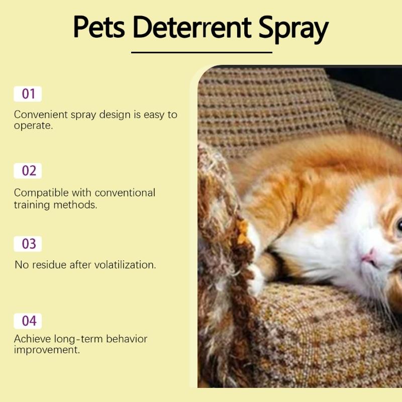Katzenabwehrmittel für Innen und Außen, Effektive Kratzstopper für Katzen Trainingshilfe für Möbel Sofas Katzenabwehr Sprays