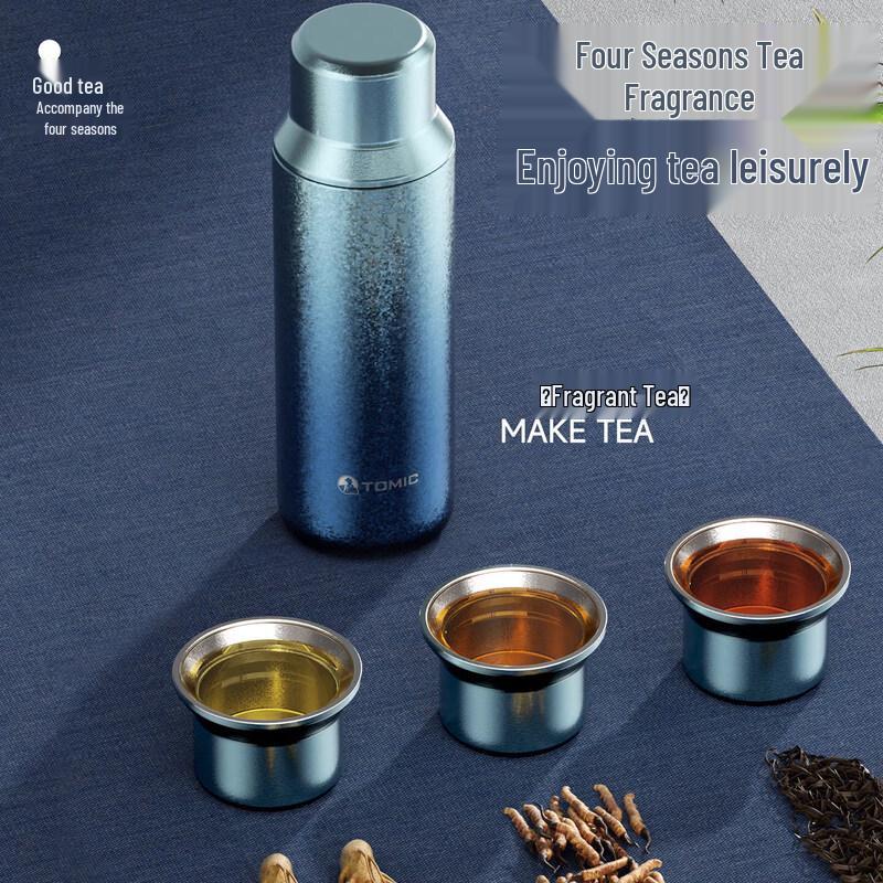 TOMIC Pure Titanium Insulated Tea Infuser Bottle 480ml
