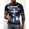 Jesus Letter Graphic Print Men's T-shirt Summer Short Sleeve T-Shirts Casual Oversized Jesus Christ Men's and Women's T-shirt Top