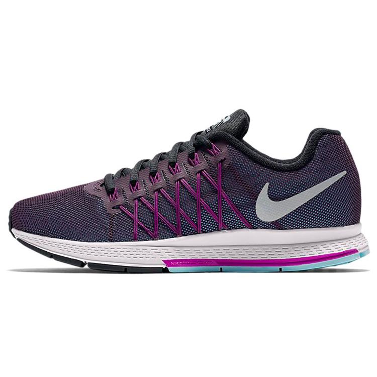 

Nike Air Zoom Prestige Fabric Cushioning Slip Resistant Low top Running Shoes Women s Black Purple 806577-500 36