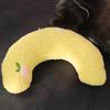 Almofada Calmante para Animais de Estimação Almofada Macia para Cama de Cachorro Suporte de Pescoço em Forma de U Almofada Pelúcia Fofa Meia Rosquinha Almofada para Animais de Estimação para Cães Pequenos Gatos