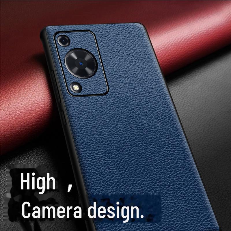 Genuine Leather Cowhide Litchi Pattern Case for Huawei Enjoy 70/70Pro - Premium All-Inclusive Protective Cover