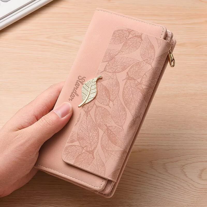 Women's Retro Leaf Clutch Wallet - 2026 Niche Design