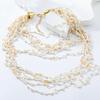 Bohemiskt Överdrivet Flerlagrat Stapelbart Handgjort Pärlhalsband För Kvinnor Fest Smyckestillbehör Gåvor