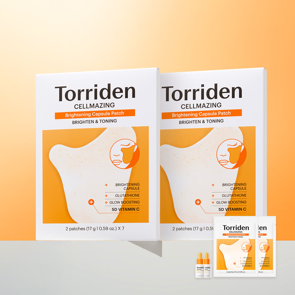 Torriden Cellmazing Vita C Brightening Capsule Patch 7pcs x2 + Vita Ampoule 10ml x2 Set (Free Vita Patch)