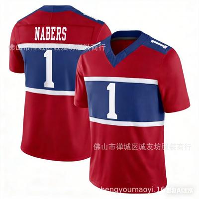 3rd Gen Embroidered Rugby Jersey Men Giants Red Retro Sports Shirt