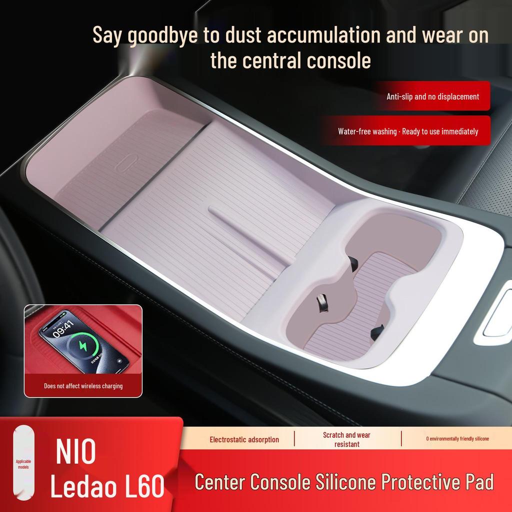 Nio LeDao L60 Car Interior Accessories: Wireless Charging Silicone Pad for Center Console