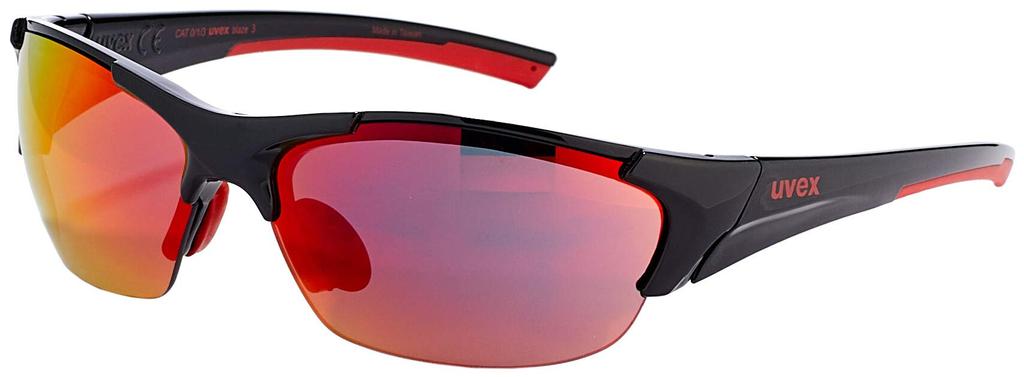 Uvex Sport-Sonnenbrille UV400 verspiegelte Scheibe 2 Wechselscheiben inklusive blaze III