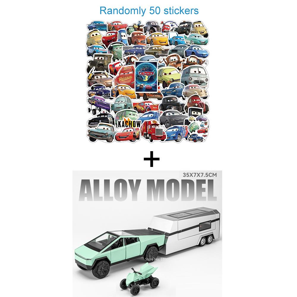 1:32 Miniature Pickup Trucks Cars Toy Miniature Model with Light Sound Pull Back RV Simulated Interior Caravan Collect Souvenirs
