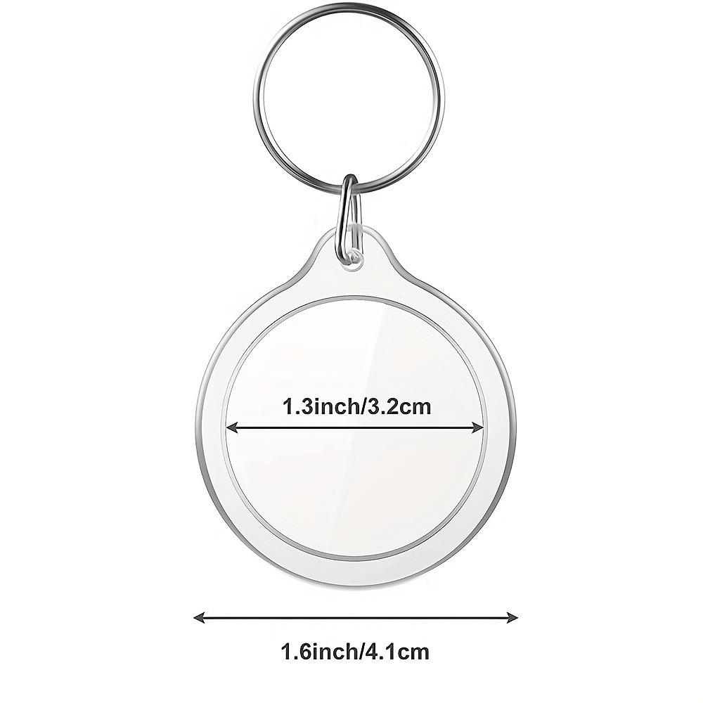 510Pcs Clear Acrylic Photo Frame Keychain Blank Insert Keyring Double-Sided Diy Craft Supply For Couple Family Gift Home Decor