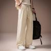 High-end American Old Money Style Linen Drape Pleated Trousers Men's Summer Thin Loose Casual Straight Casual Trousers
