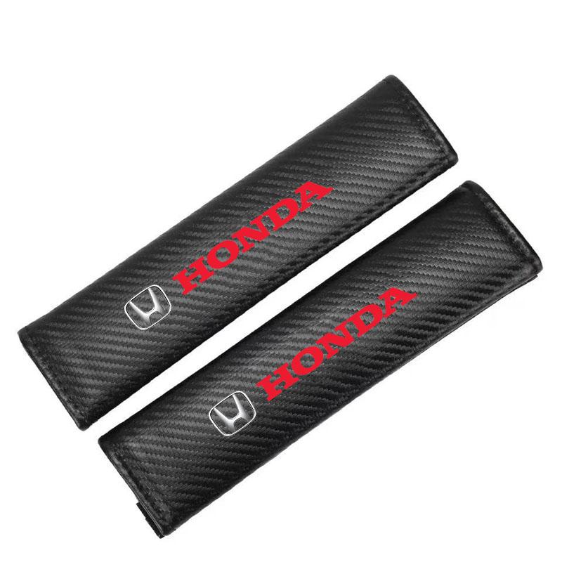 

Carbon Fiber Car Seat Belts Cover Shoulder Protect Pad For Honda Fit Civic Accord 7 8 9 10 Pilot City Jazz CRV HRV чёрный