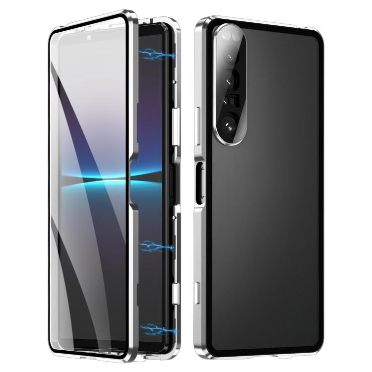 For Sony Xperia 1 IV HD Magnetic Metal Tempered Glass Phone Case
