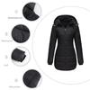 2023 Water-Repellent Cotton Parka with Detachable Hood and Long Sleeves - Warm Autumn/Winter Jacket for Women
