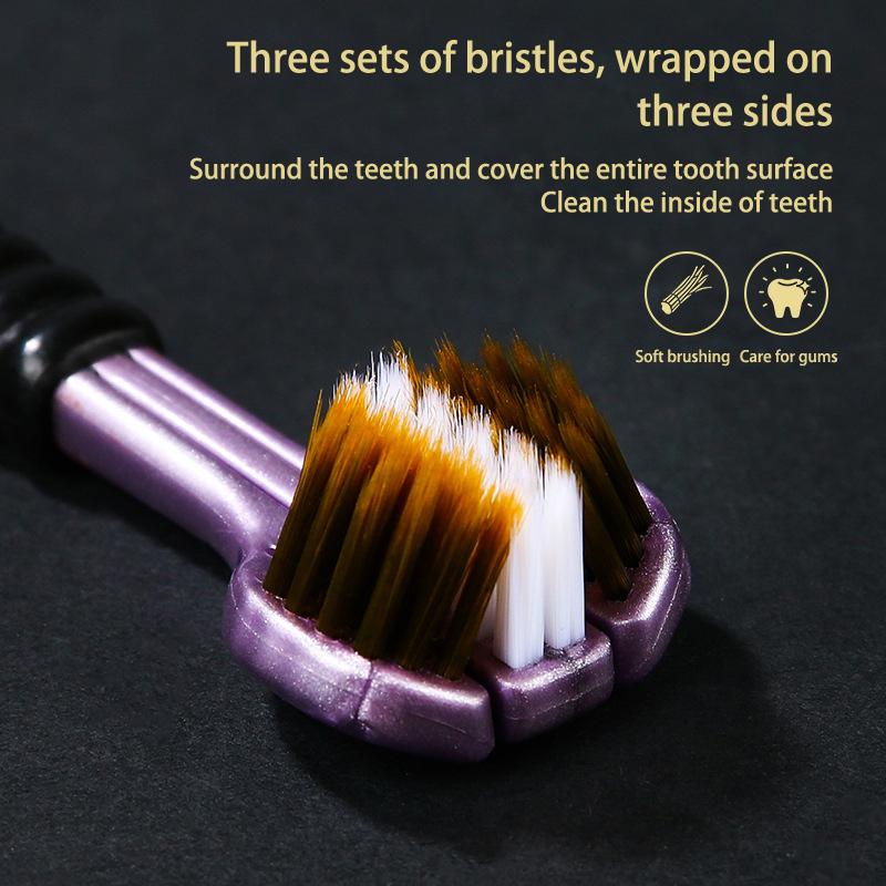 Three Sided Soft Hair Tooth Toothbrush Adult Toothbrush Ultra Fine Soft Bristle Oral Care Teeth Brush For Oral Health Clean